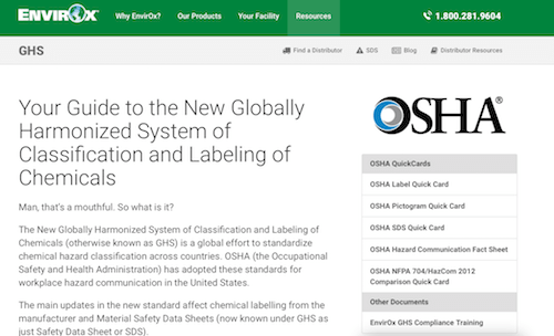 您新的全球统一分类和化学品标签系统指南